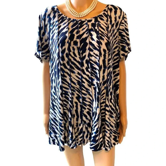 Established 1962 Stretchy Boho Casual Summer Beach Top Blouse Women Plus 3X - Picture 1 of 5